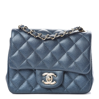 Chanel Iridescent Caviar Quilted Mini Square Flap Dark Blue 1 of 10