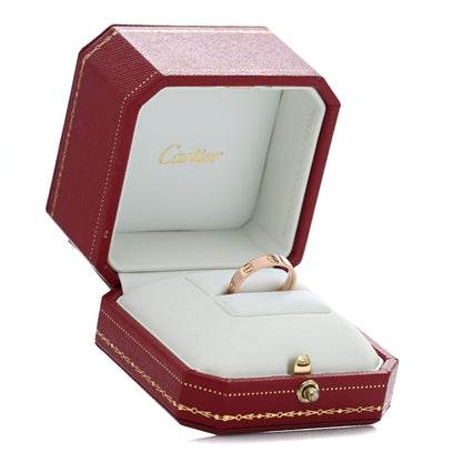 Cartier 18K Pink Gold 3.5mm LOVE Wedding Band Ring 51 5.75 5 of 5
