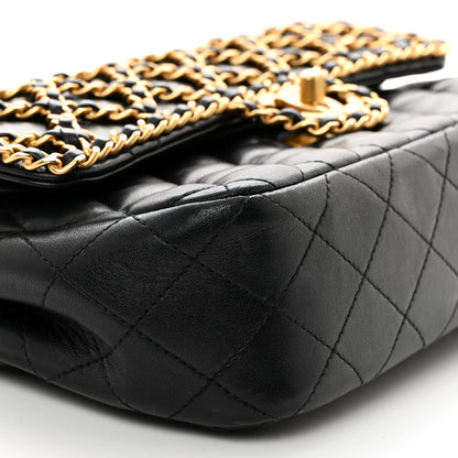 Chanel Lambskin Timeless Classic Chained Double Flap Black 9 of 10