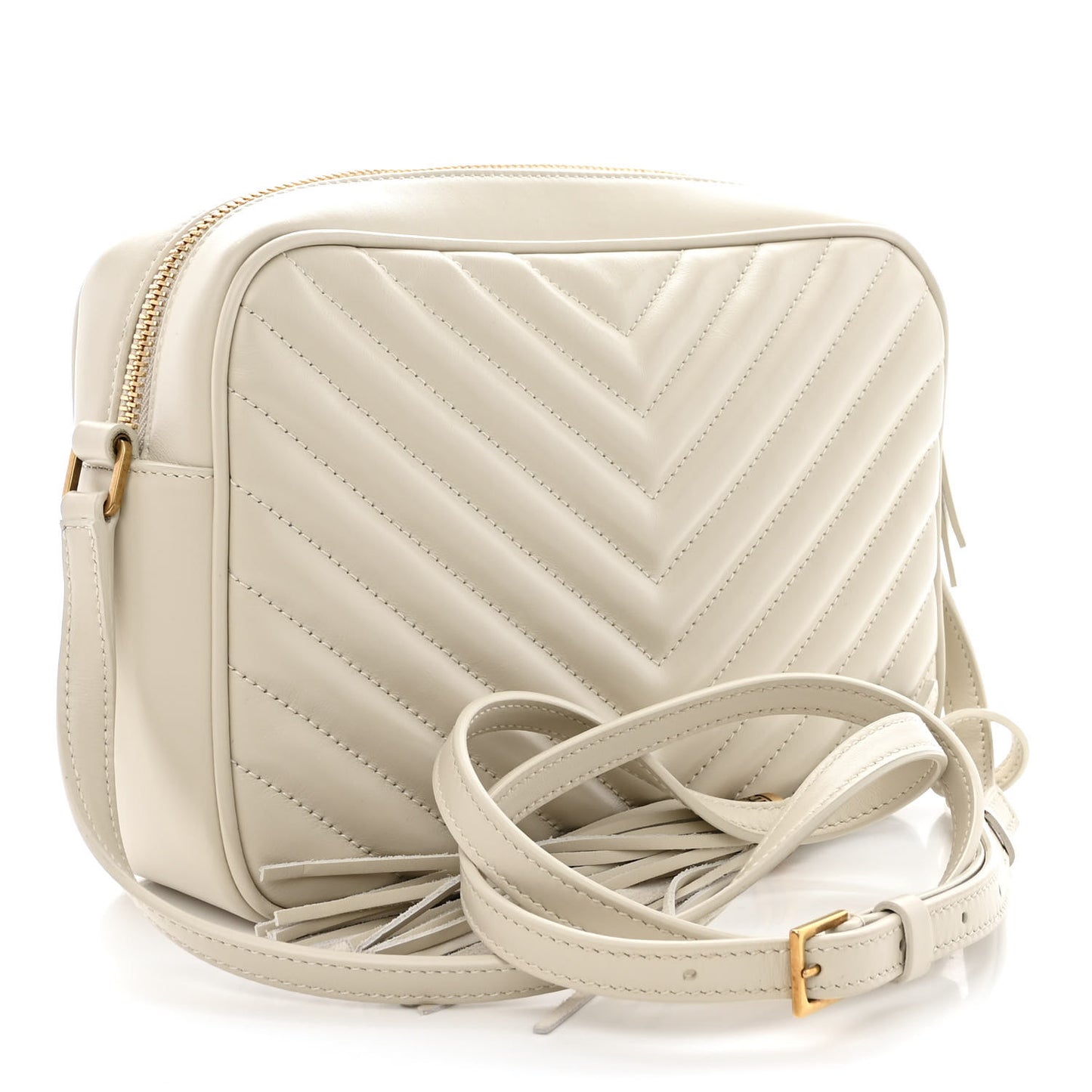 Calfskin Matelasse Monogram Lou Camera Bag Crema Soft