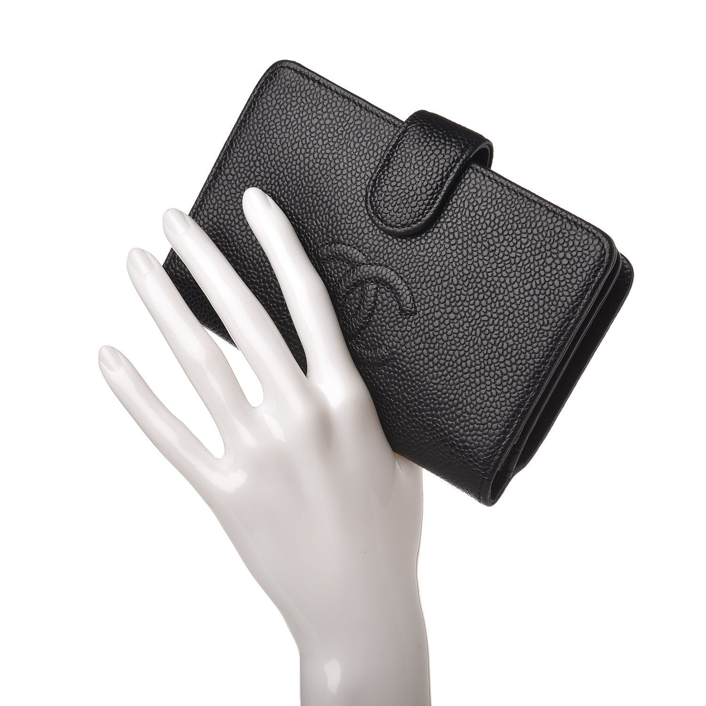 Caviar Timeless CC Zipped Pocket Wallet Black