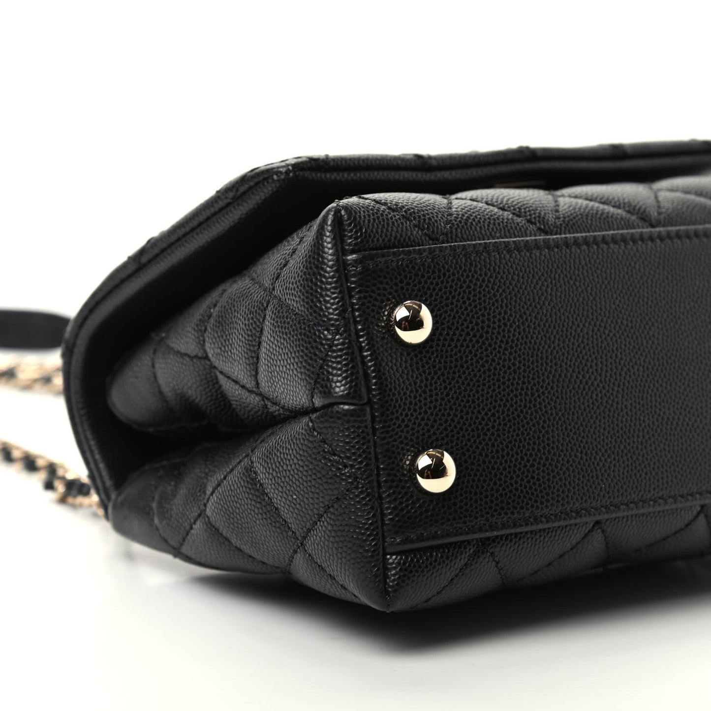 Caviar Quilted Extra Mini Coco Handle Flap Black