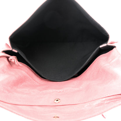 Balenciaga Agneau Giant 12 Rose Gold Hardware Envelope Clutch Rose Bruyere 5 of 6