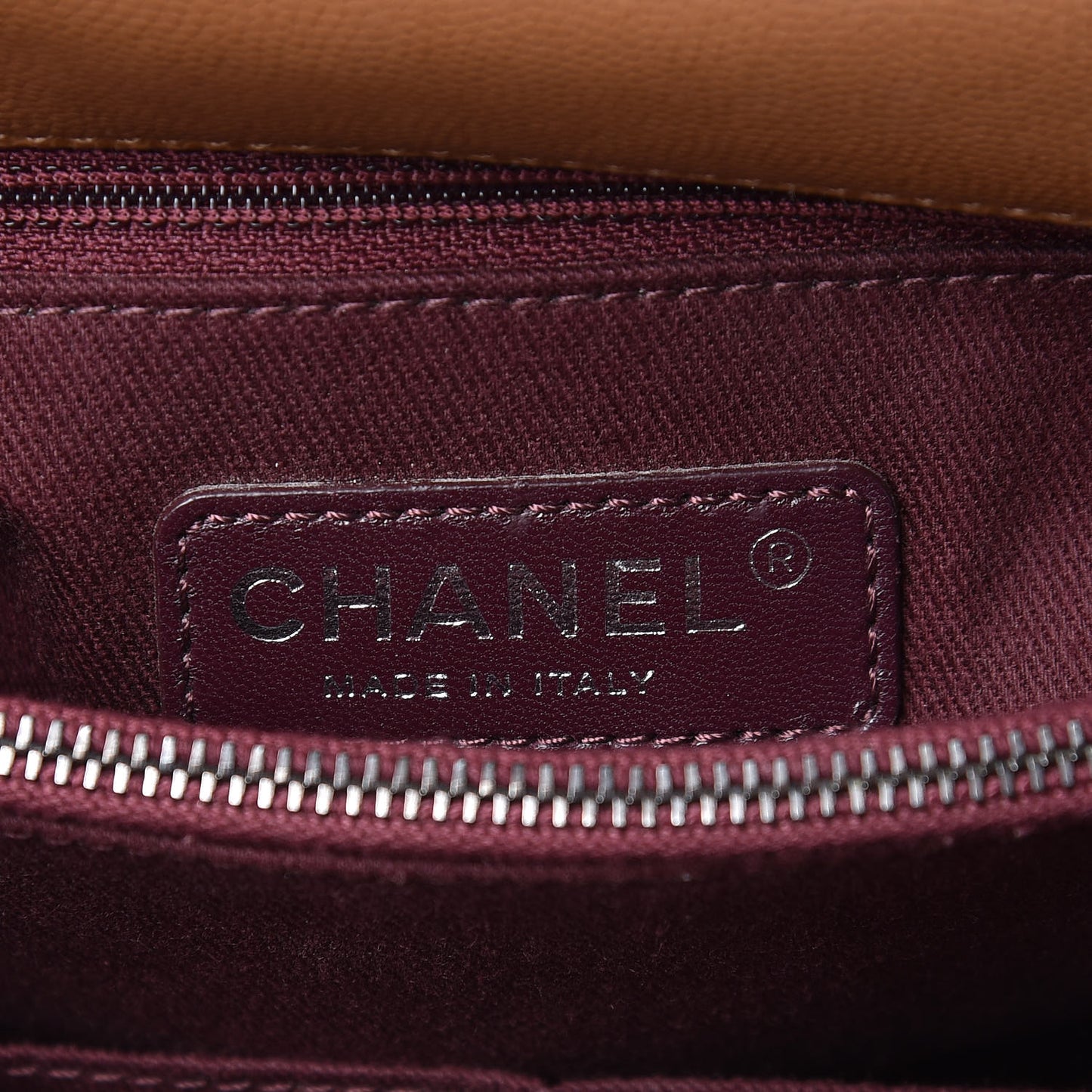 Caviar Quilted Small Coco Handle Flap Camel
