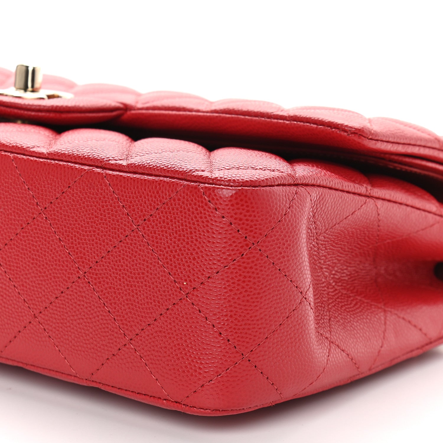 Chanel Caviar Quilted Medium Double Flap Red 9 of 9