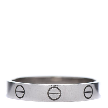Cartier 18K White Gold 3.5mm LOVE Wedding Band Ring 57 8 1 of 4