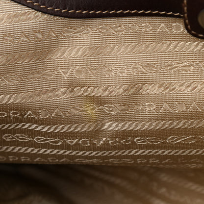 Prada Jacquard Logo Hobo Corda Bruciato 13 of 17