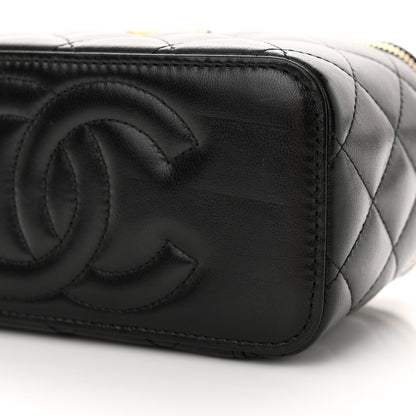 Chanel Lambskin Quilted Small CC Dynasty Vanity Case With Chain Black 10 of 13