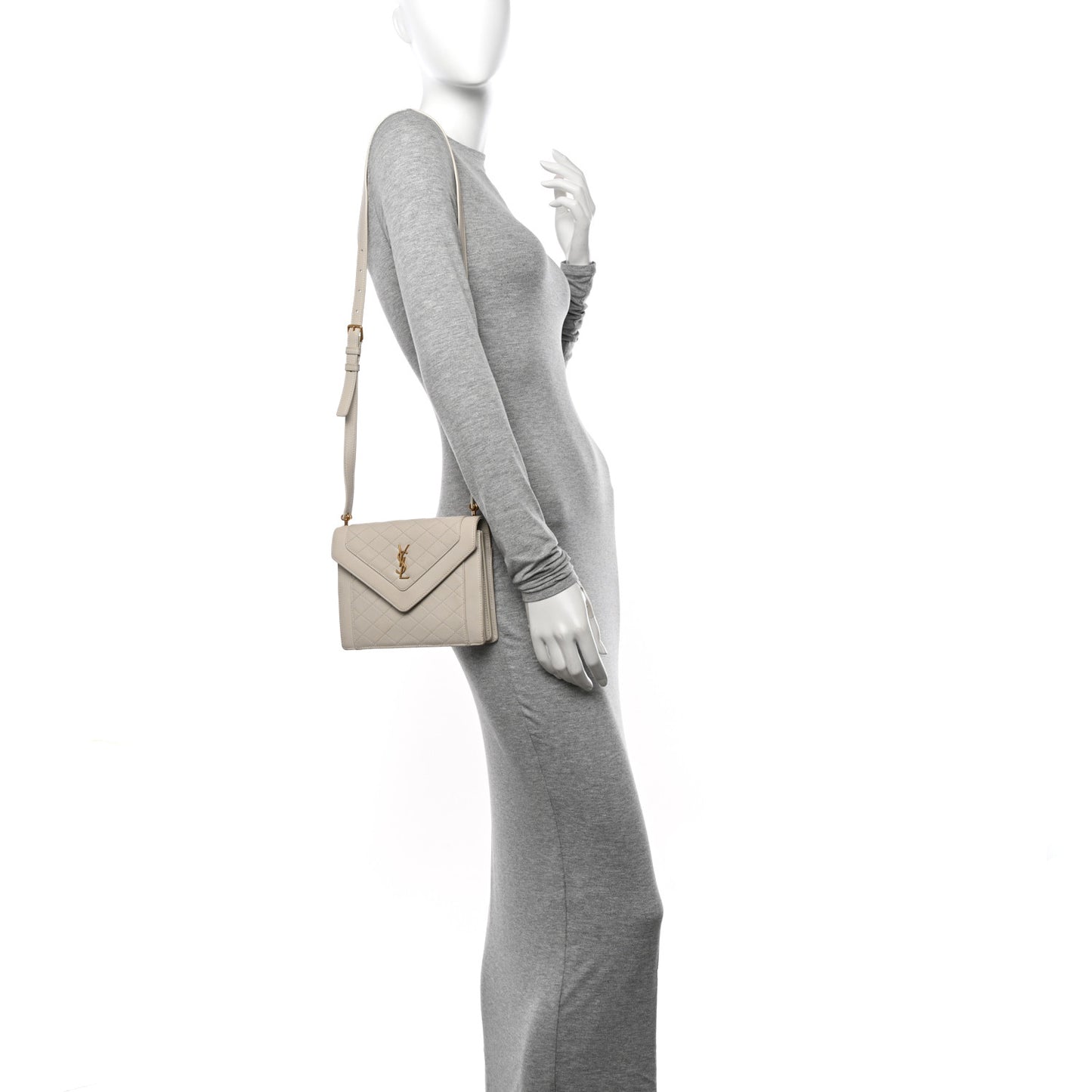 Lambskin Quilted Mini Gaby Satchel Blanc Vintage