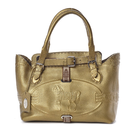 Fendi Calfskin Romano Selleria Small Villa Borghese Tote Gold 1 of 12