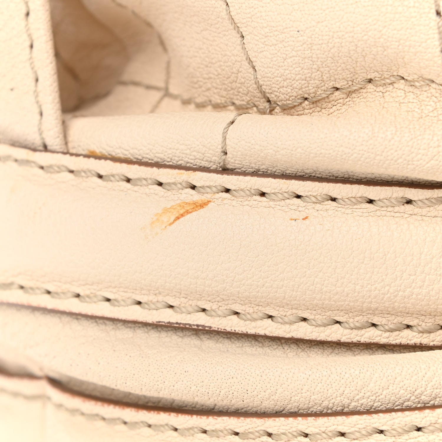 Chanel Goatskin Square Stitch Essential Bowler White 12 of 12