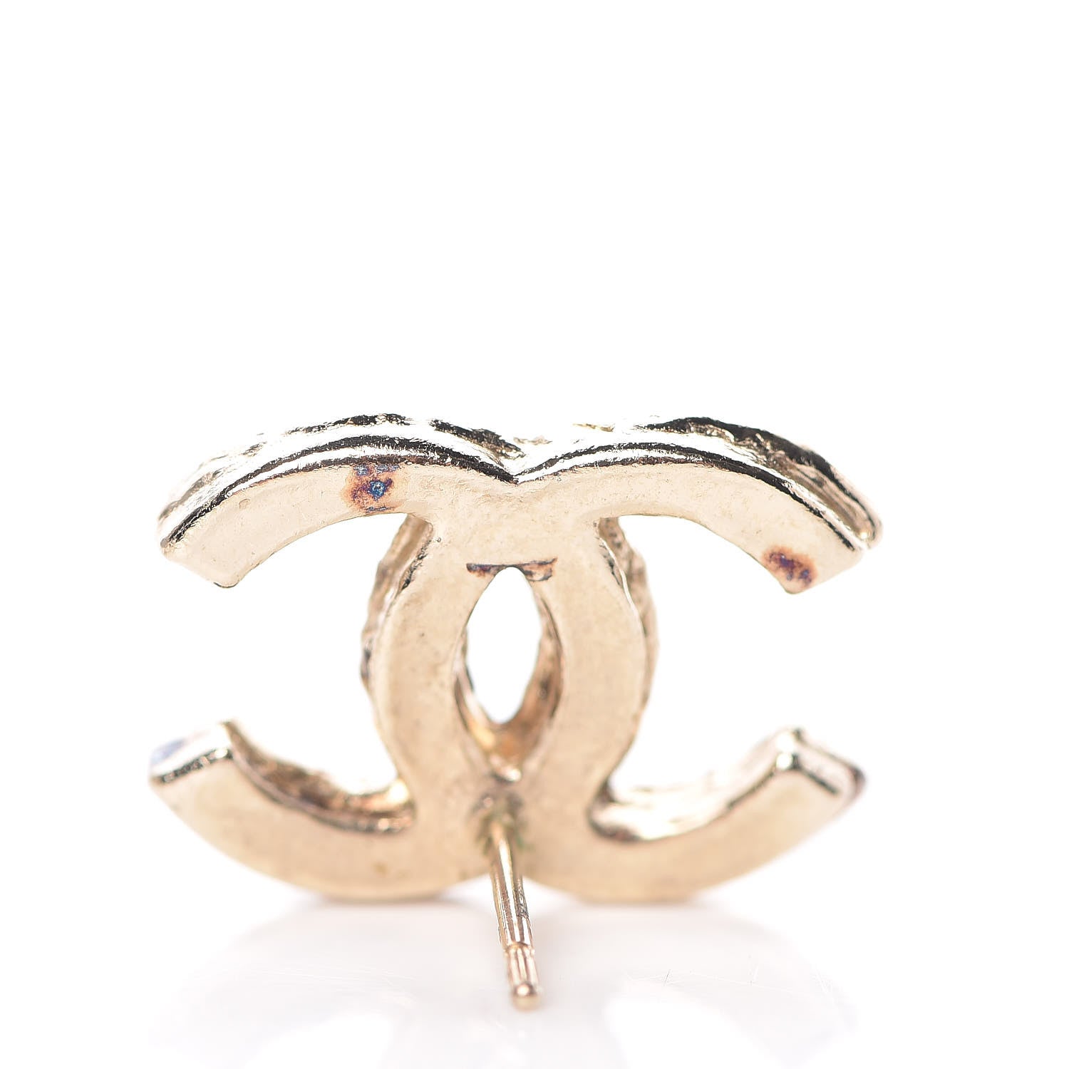 Chanel Metal Twisted CC Earrings Gold 6 of 10