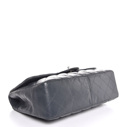 Chanel Lambskin Quilted Jumbo Single Flap Bijoux Chain Dark Grey 4 of 7