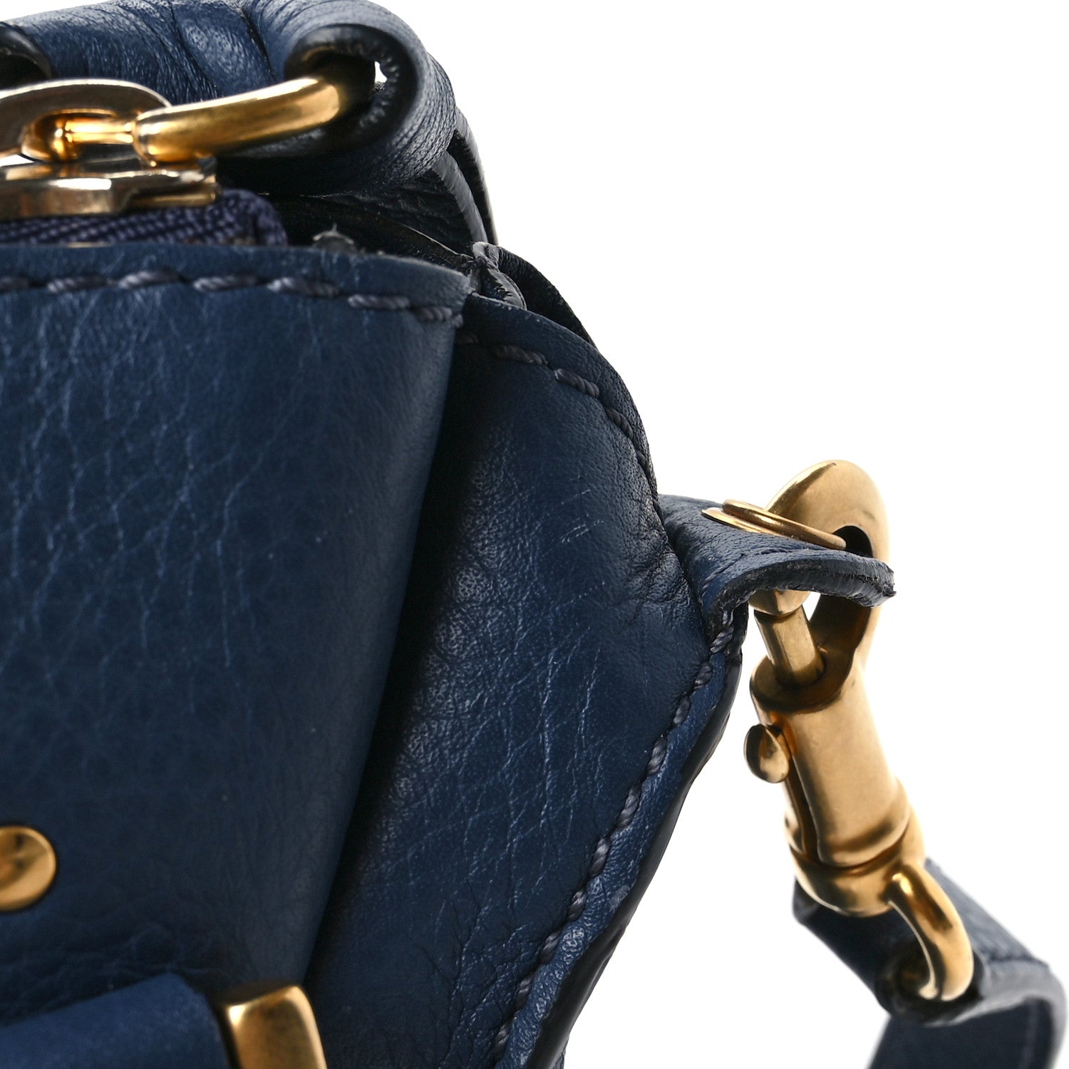 Chloe Calfskin Medium Marcie Satchel Royal Navy 13 of 13