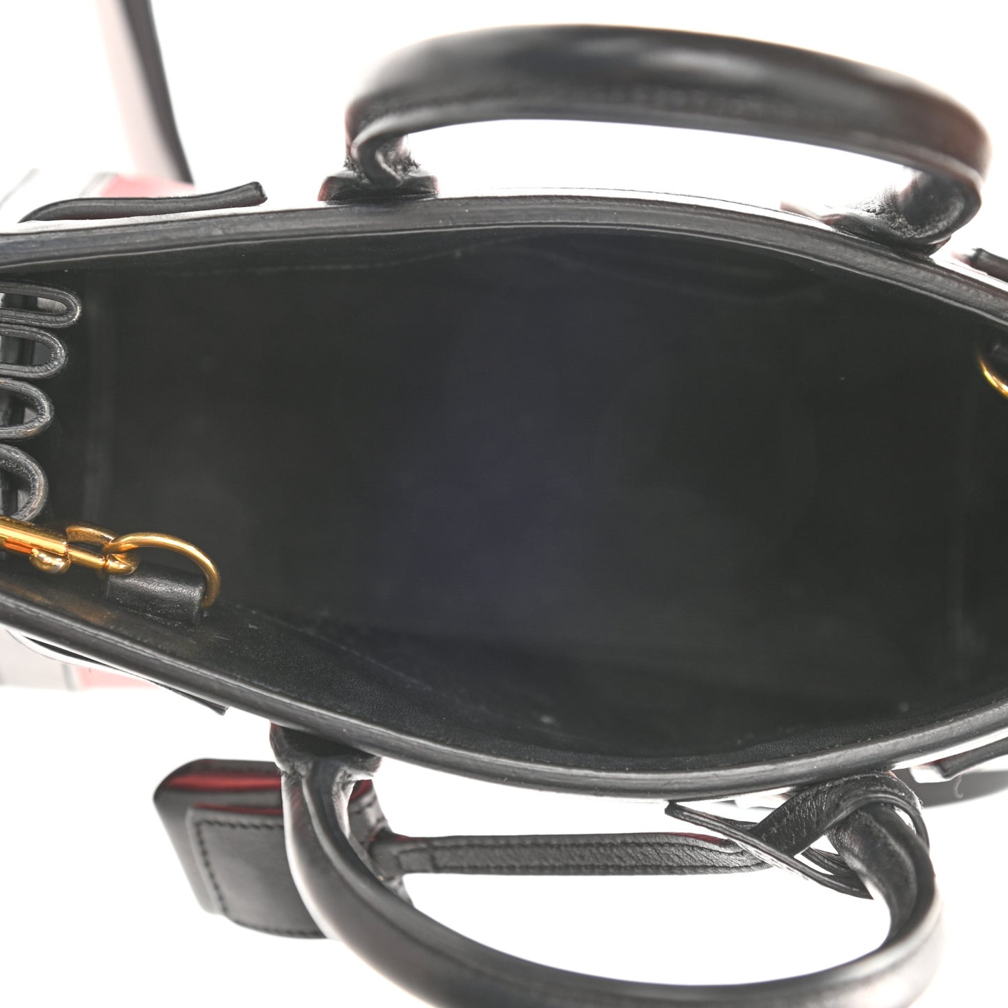 Calfskin Bi-Color Nano Sac De Jour Red Black