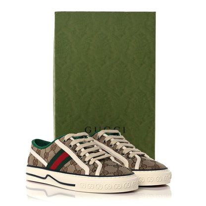 Gucci Cotton Wool Web Houndstooth Interlocking G Womens 1977 Tennis Sneakers 36 Red Green 8 of 8