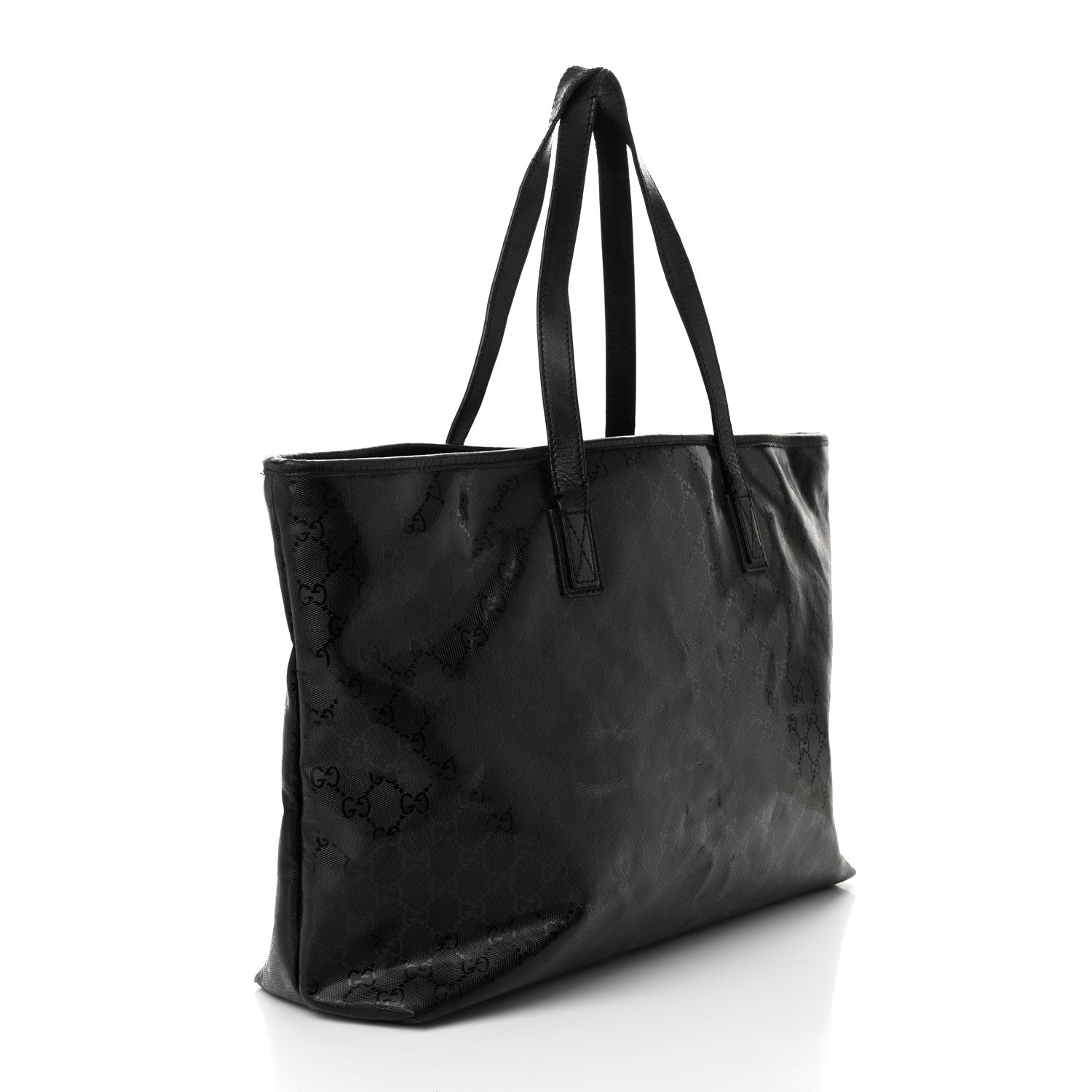 Gucci Imprime Monogram Large Zippered Shopping Tote Pewter 3 of 12