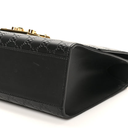 Gucci Guccissima Medium Padlock Shoulder Bag Black 10 of 10