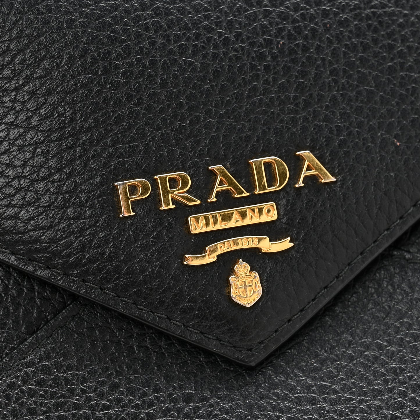 Vitello Grain Envelope Wallet Black