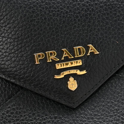 Prada Vitello Grain Envelope Wallet Black 10 of 12