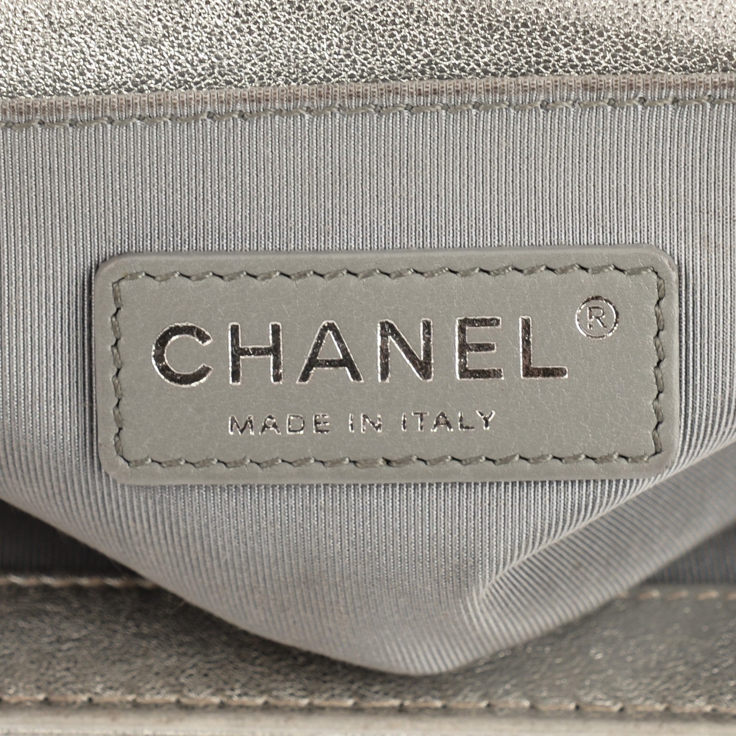 Chanel Metallic Lambskin Perforated Medium Boy Flap Silver 8 of 9