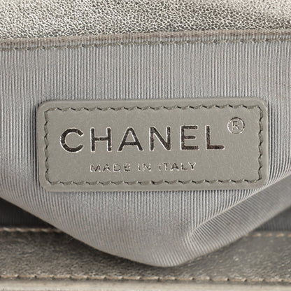 Chanel Metallic Lambskin Perforated Medium Boy Flap Silver 8 of 9
