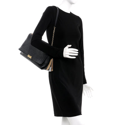 Burberry Signature Grain Large Mildenhall Shoulder Bag Black 2 of 8