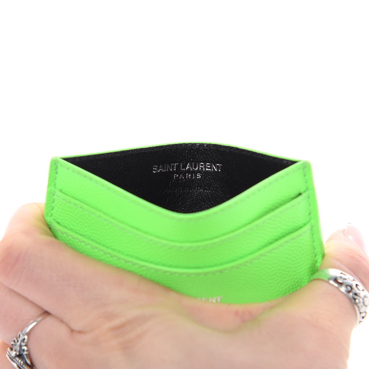 Grain De Poudre Card Case Neon Bright Green