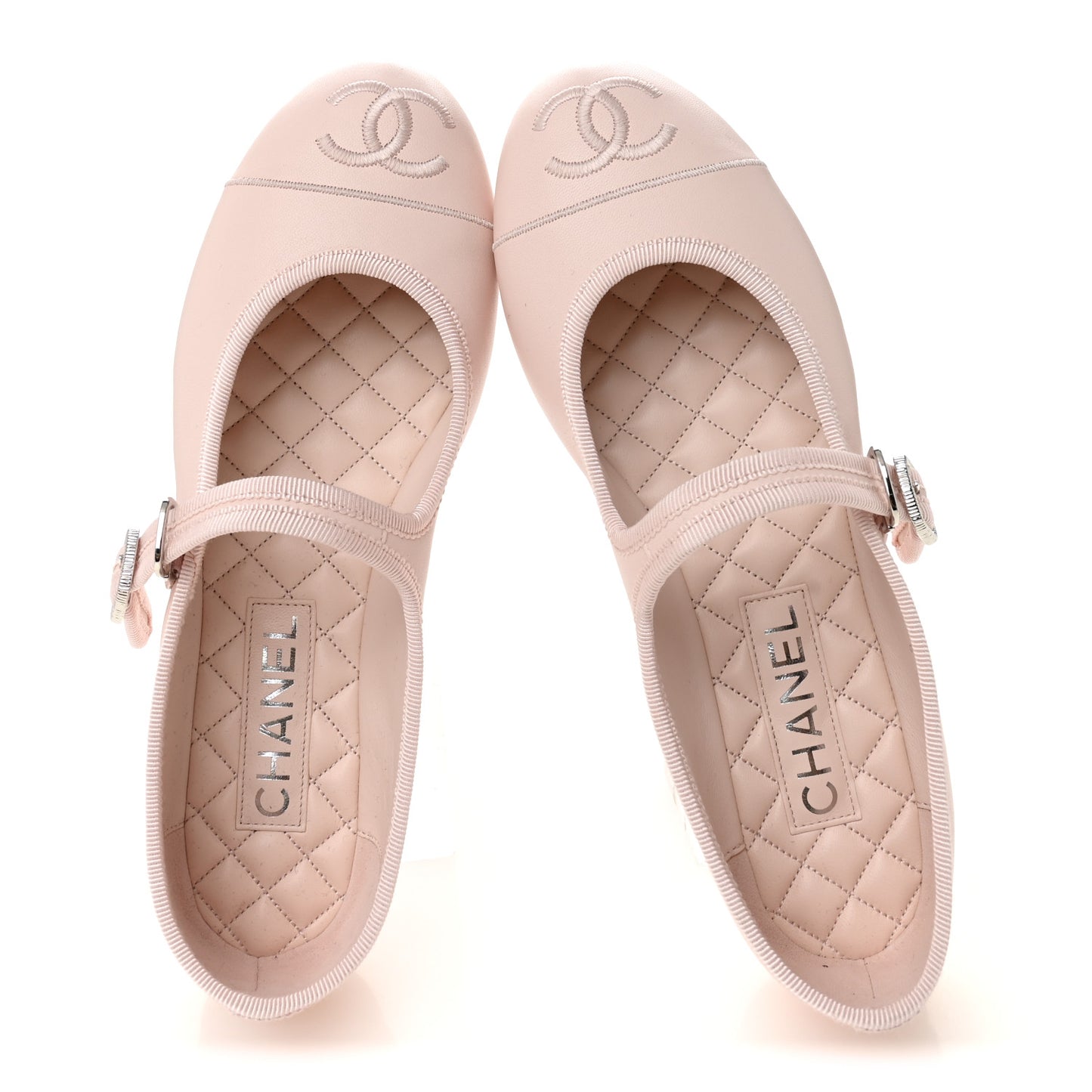 Lambskin Mary Jane Flats 39 Light Pink