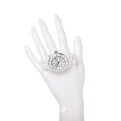 Chanel Stainless Steel Ceramic 33mm J12 Quartz Watch White 2 of 6