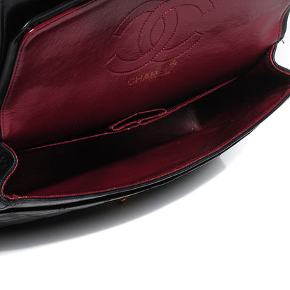 Chanel Lambskin Quilted Medium Double Flap Black 7 of 9