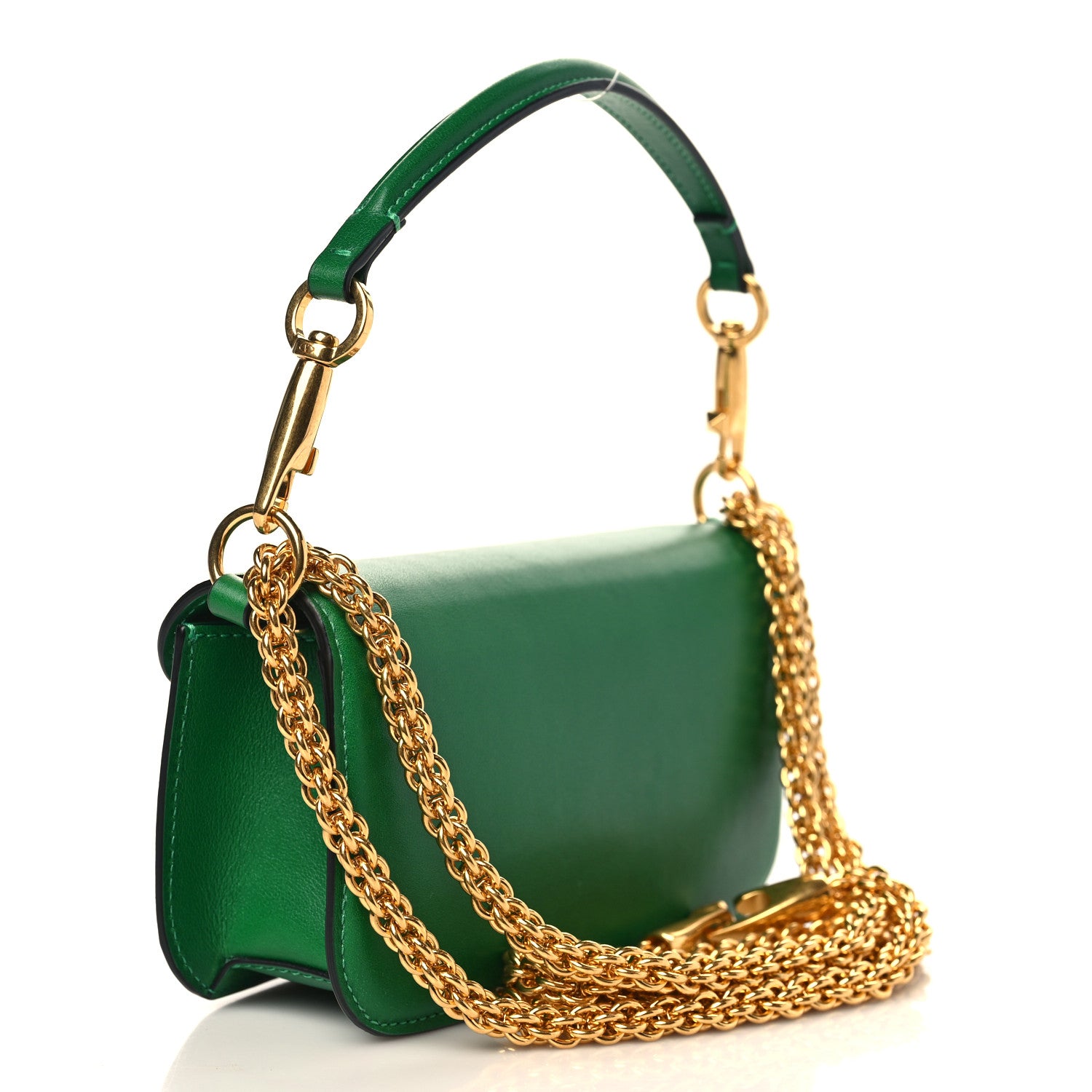 Valentino Garavani Calfskin Vlogo Small Loco Shoulder Bag Gea Green 2 of 8