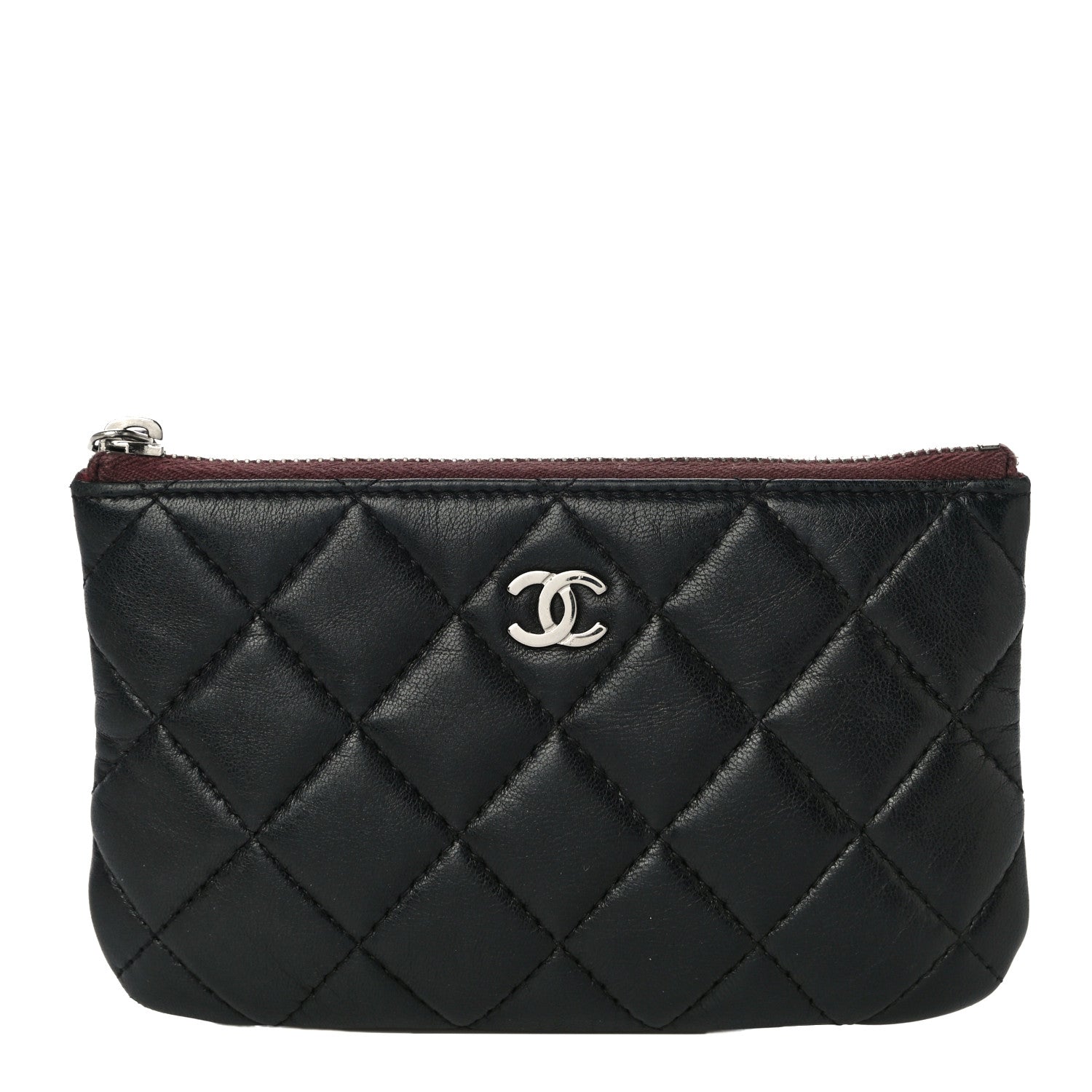 Chanel Lambskin Quilted Small Cosmetic Case Black 1 of 12