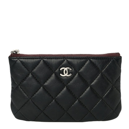 Chanel Lambskin Quilted Small Cosmetic Case Black 1 of 12