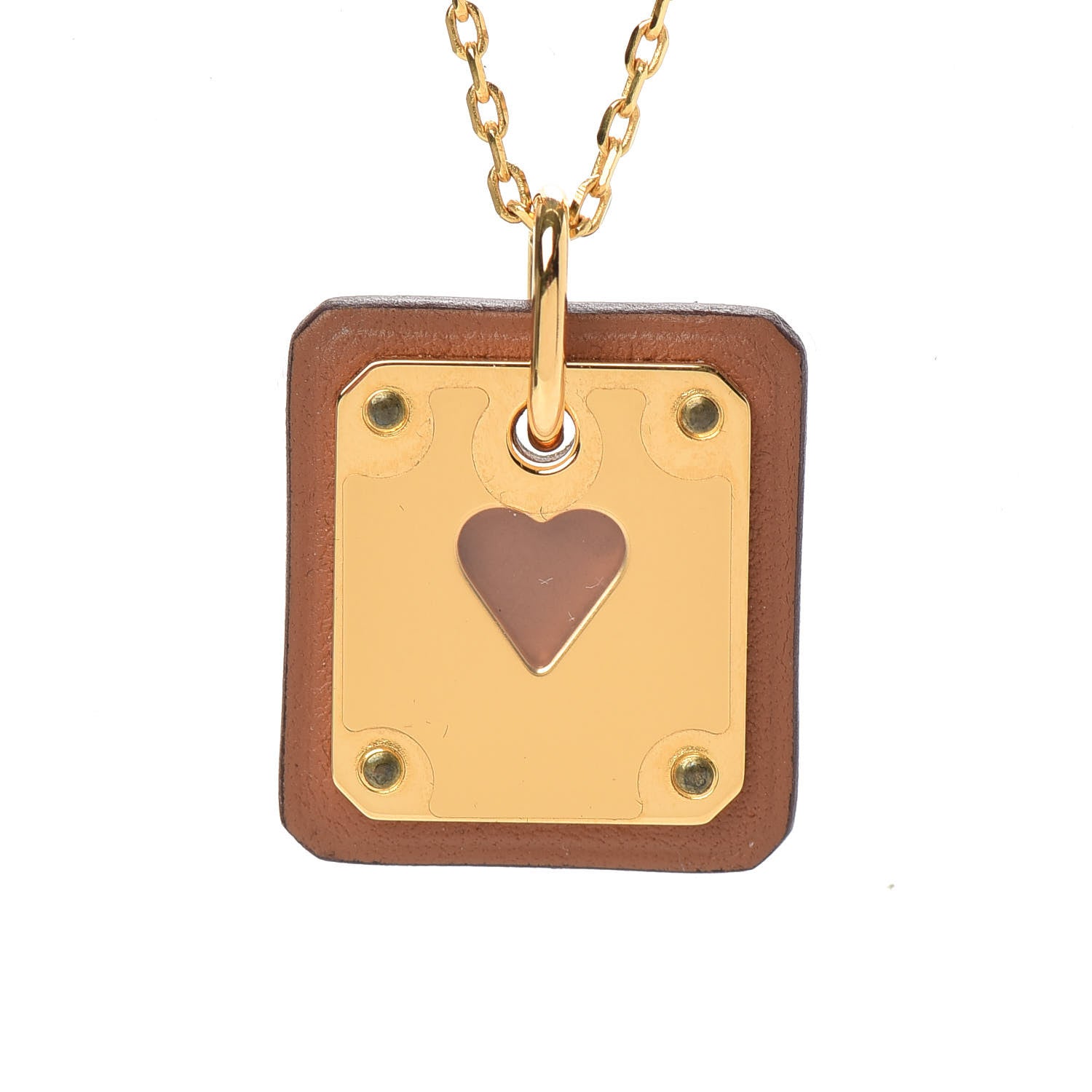 Hermes Swift As De Coeur Necklace Gold 4 of 7