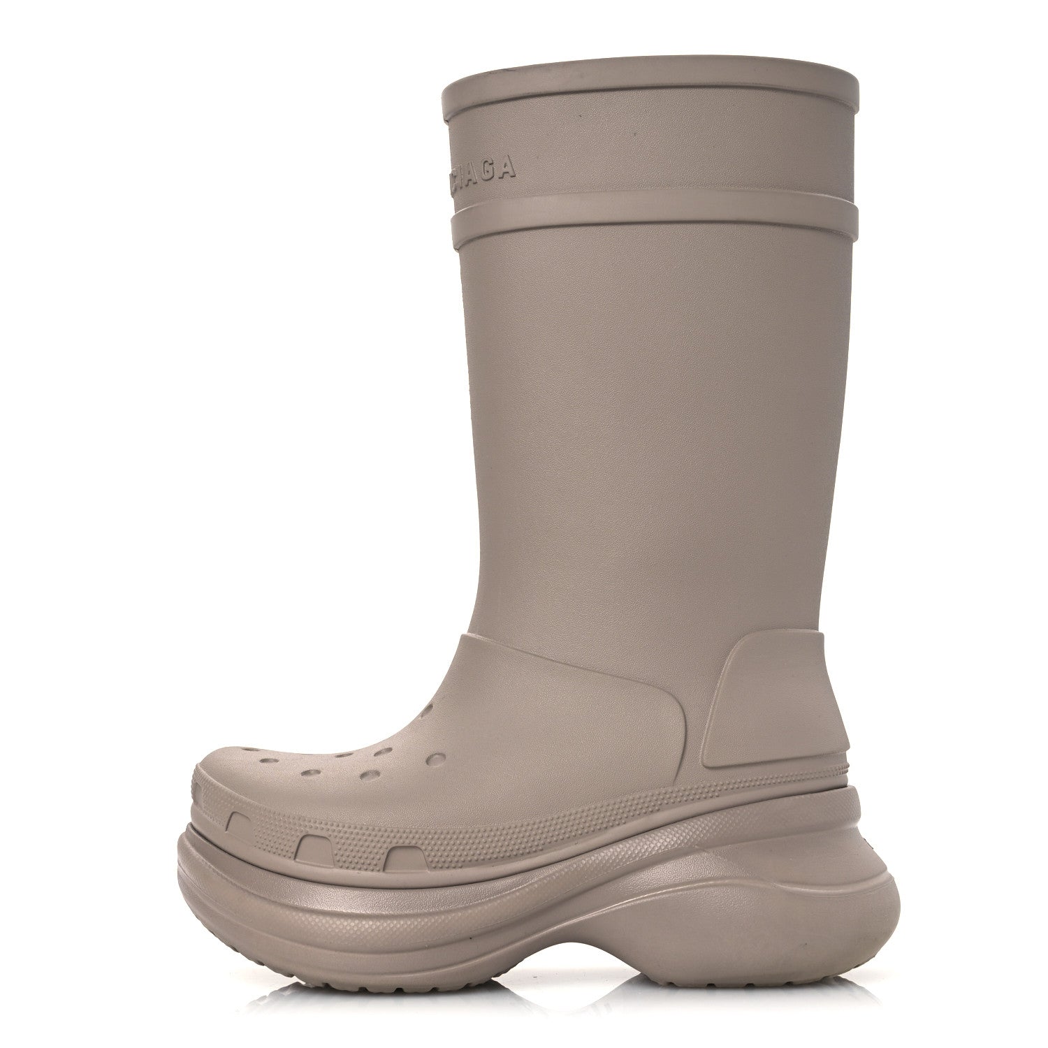 Balenciaga X CROCS Rubber Womens Rain Boots 39 Beige 1 of 12