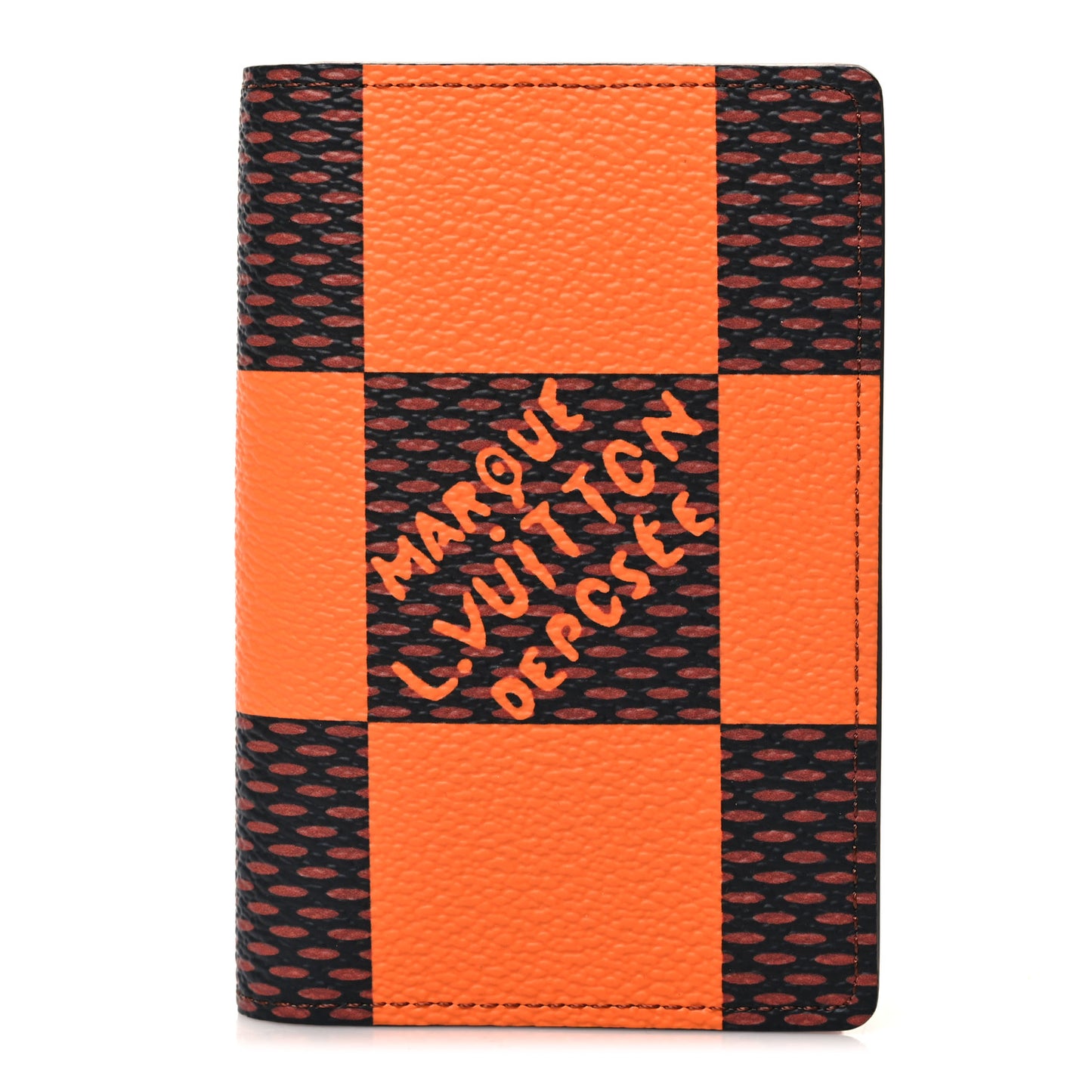 Damier Pop Pocket Organizer NM Orange