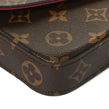 Louis Vuitton Monogram Pochette Felicie Chain Wallet Fuchsia 16 of 18