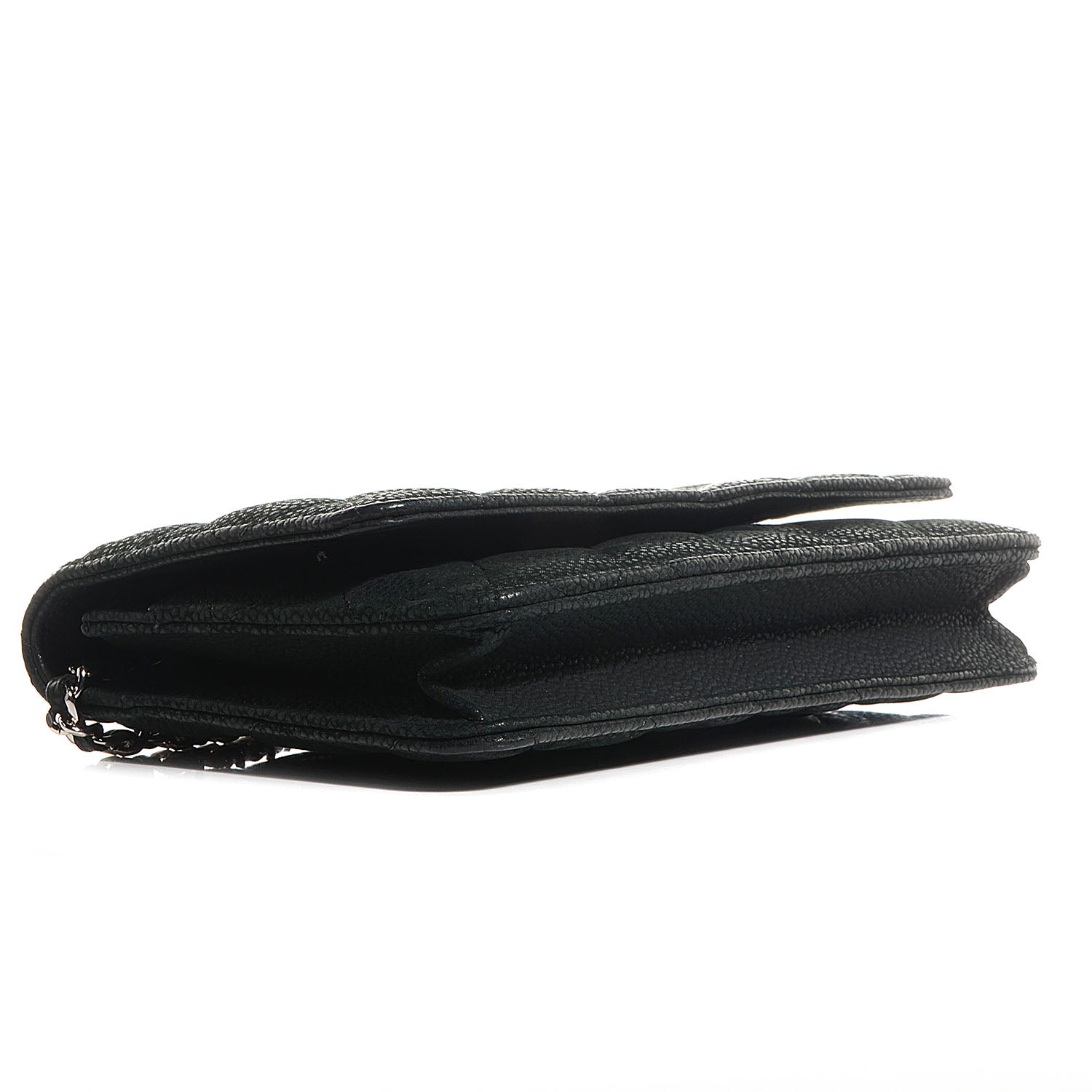 Chanel Iridescent Caviar Wallet on Chain WOC Black 4 of 9