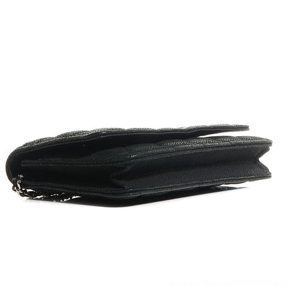 Chanel Iridescent Caviar Wallet on Chain WOC Black 4 of 9