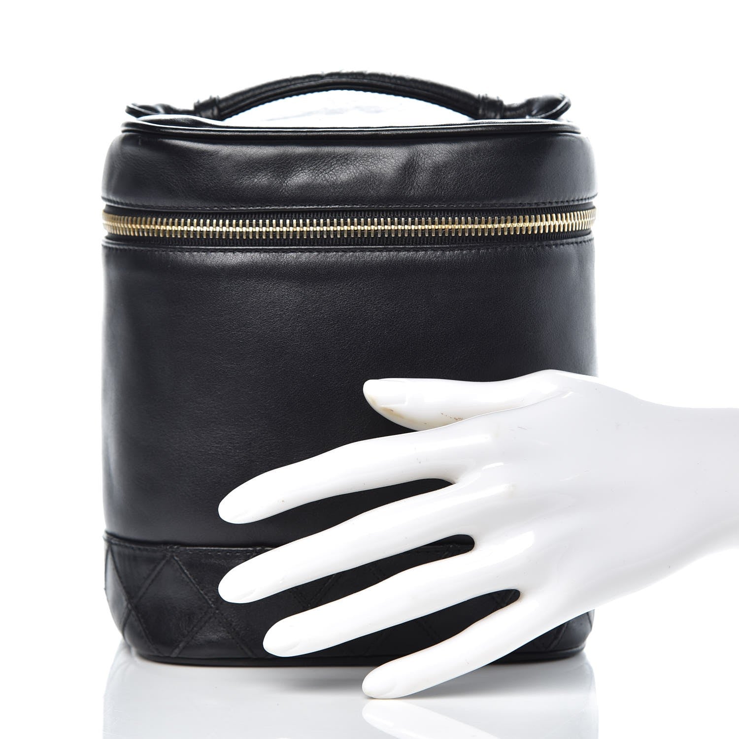 Chanel Lambskin Vanity Cosmetic Case Black 2 of 13