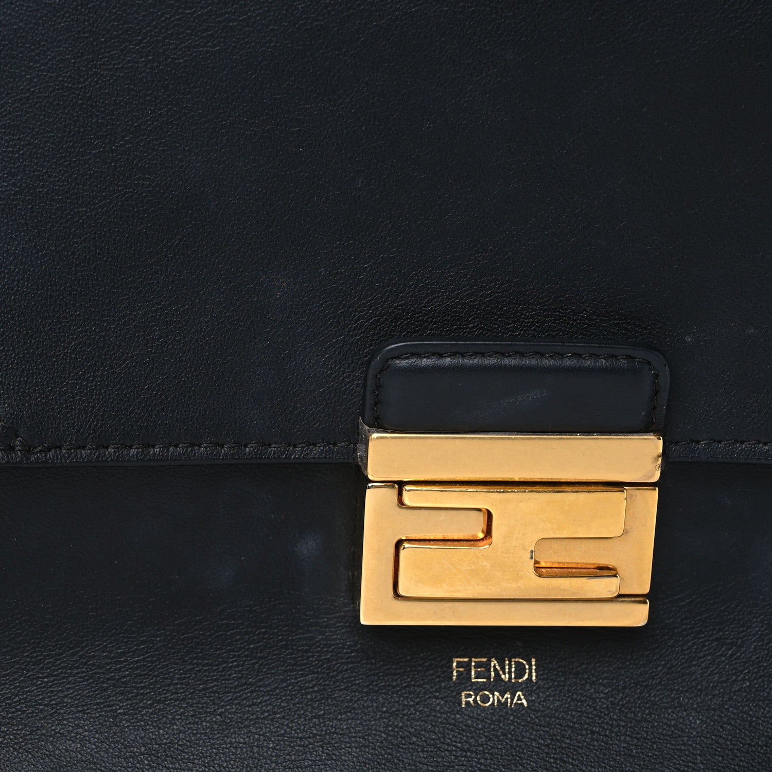 Fendi Vitello Grace F is Fendi Kan U Shoulder Bag Black 7 of 7