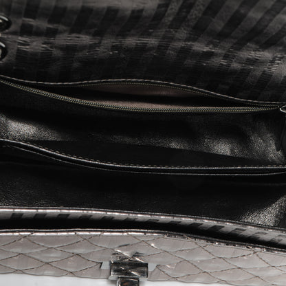 Chanel Striped Accordion Reissue 2.55 Flap Dark Silver 5 of 8