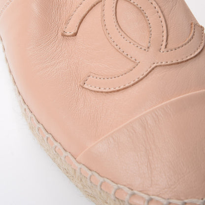 Chanel Lambskin CC Espadrilles 35 Nude 11 of 12