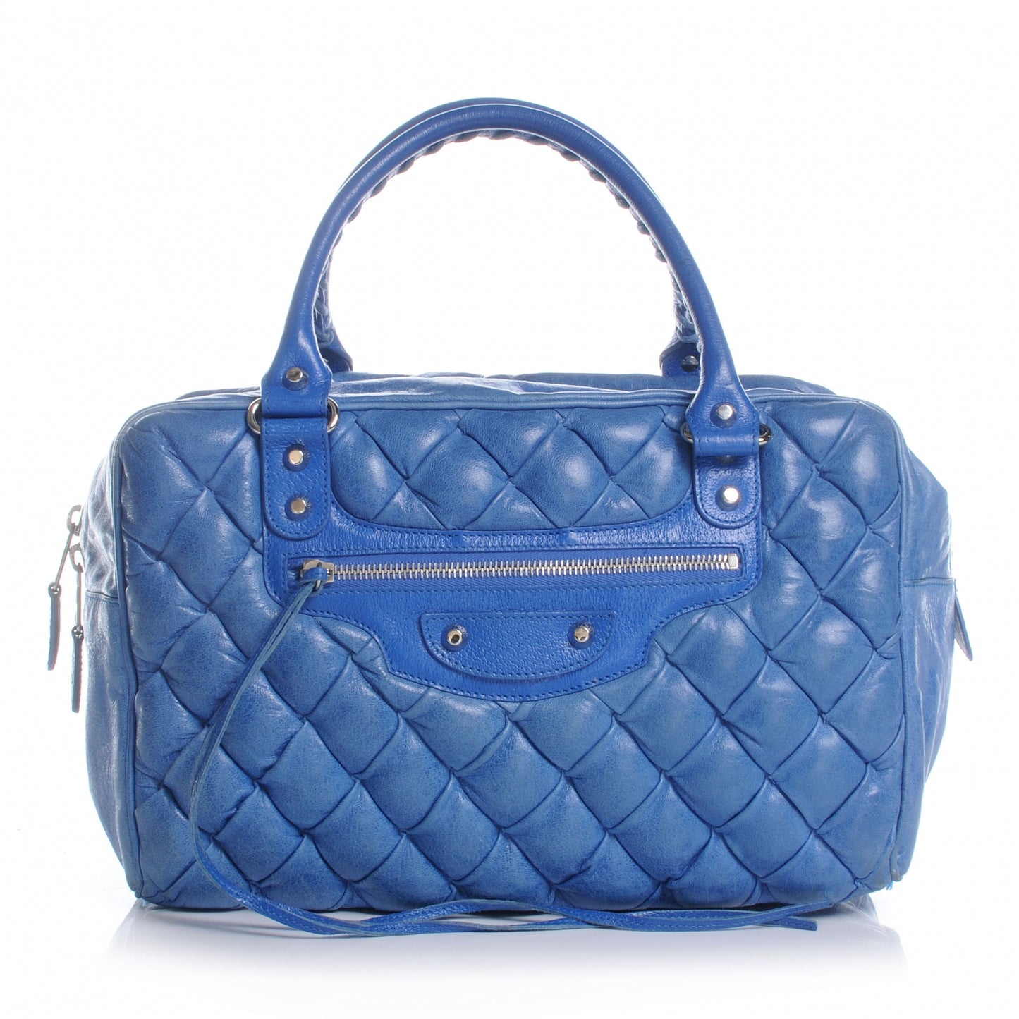 Chevre Quilted Matelasse MM Bleu De France