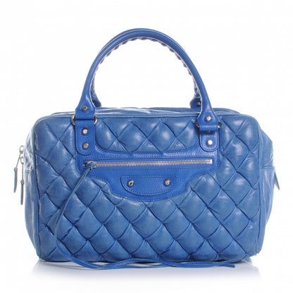 Balenciaga Chevre Quilted Matelasse MM Bleu De France 1 of 8
