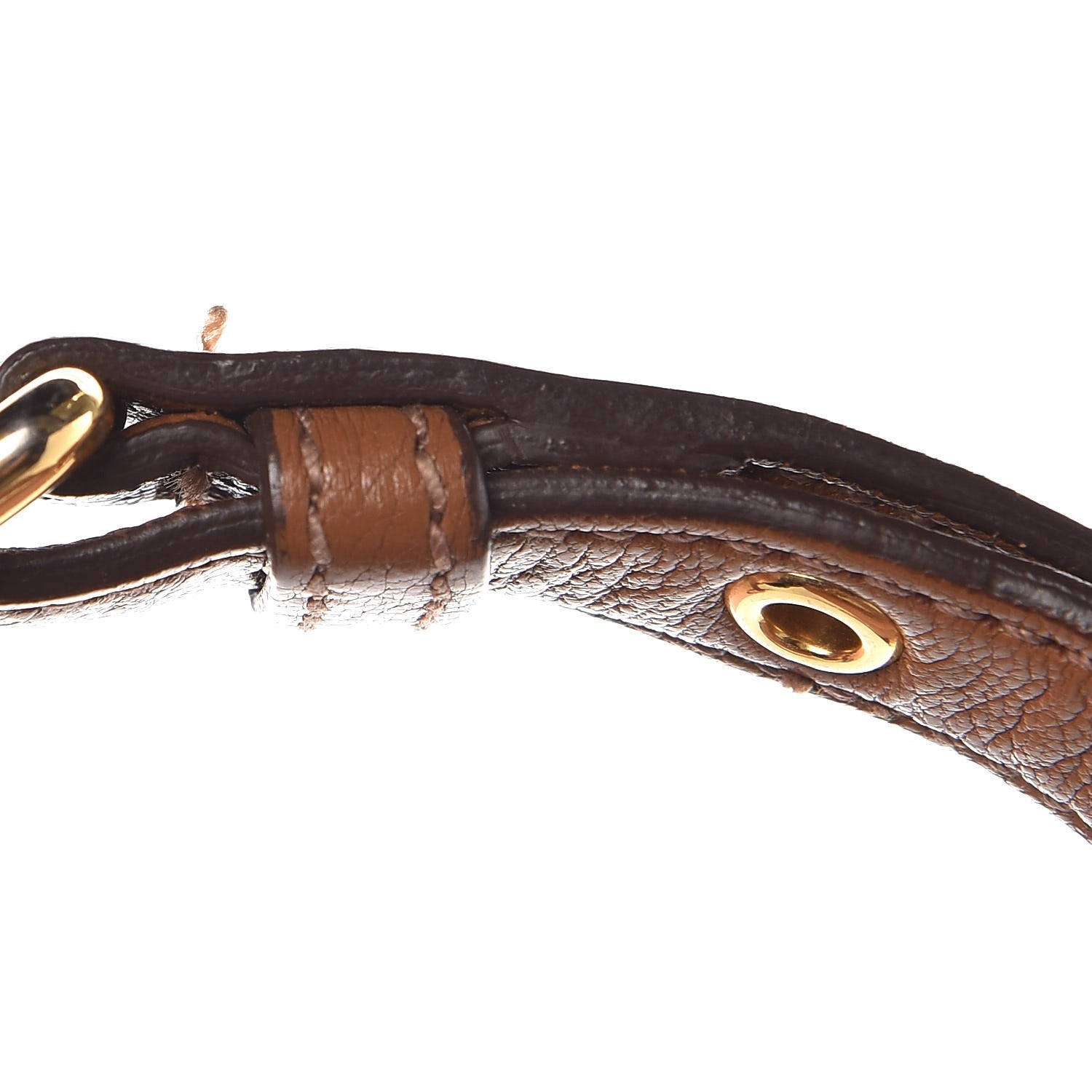 Miu Miu Goatskin Madras Shoulder Bag Cuoio 24 of 25