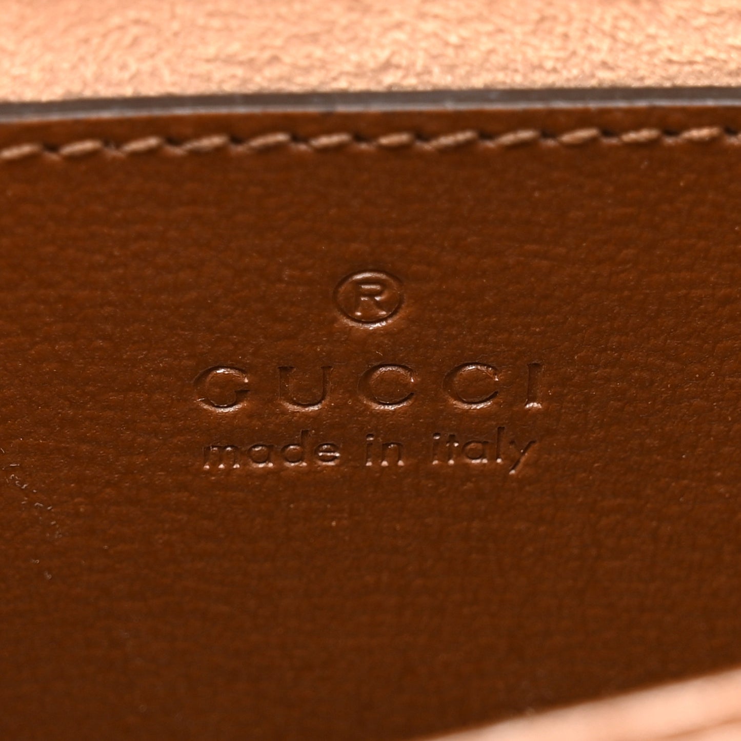 GG Supreme Monogram Azalea Calfskin Mini Horsebit 1955 Top Handle Flap Bag Beige Ebony Brown Sugar