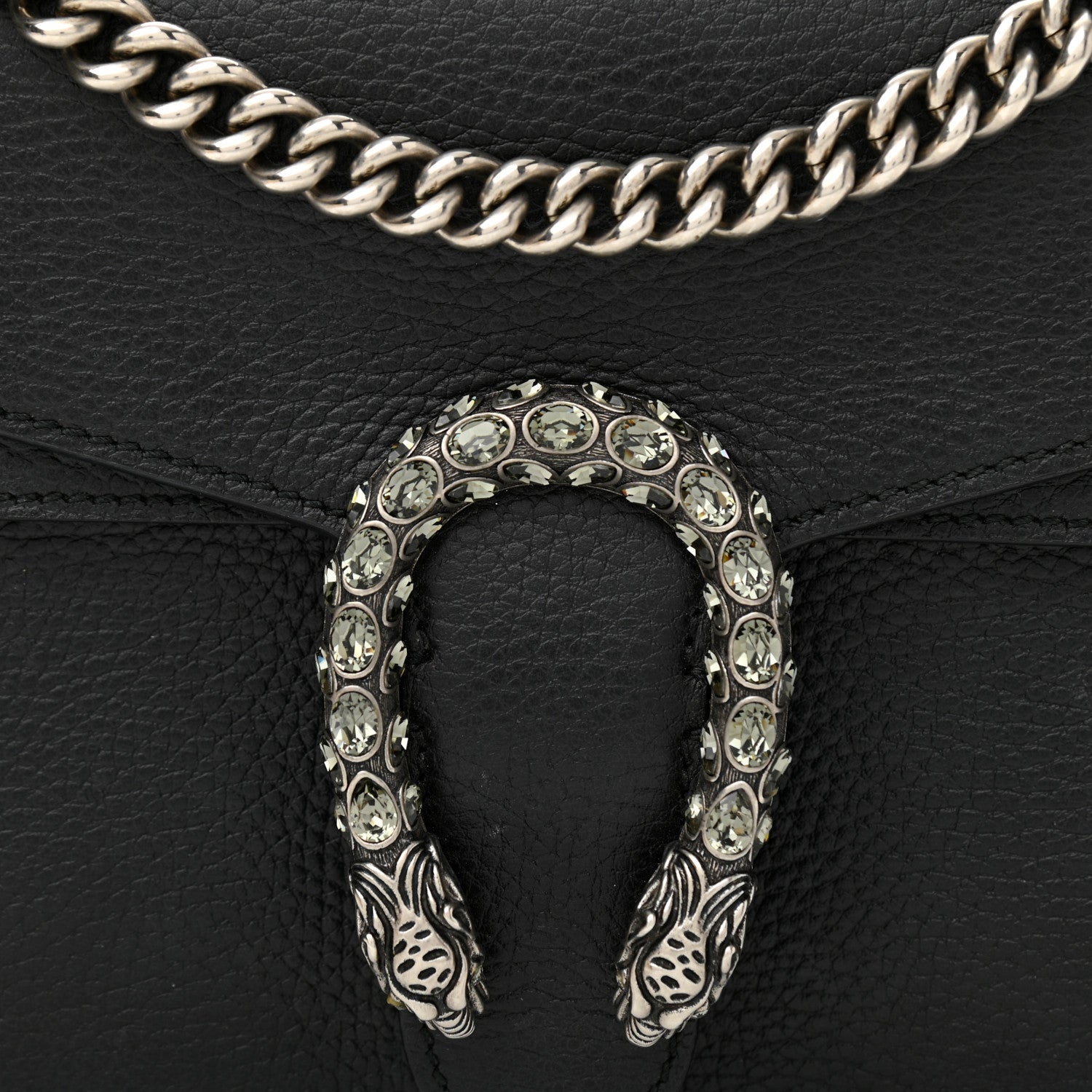 Gucci Pebbled Calfskin Small Dionysus Shoulder Bag Black 13 of 17