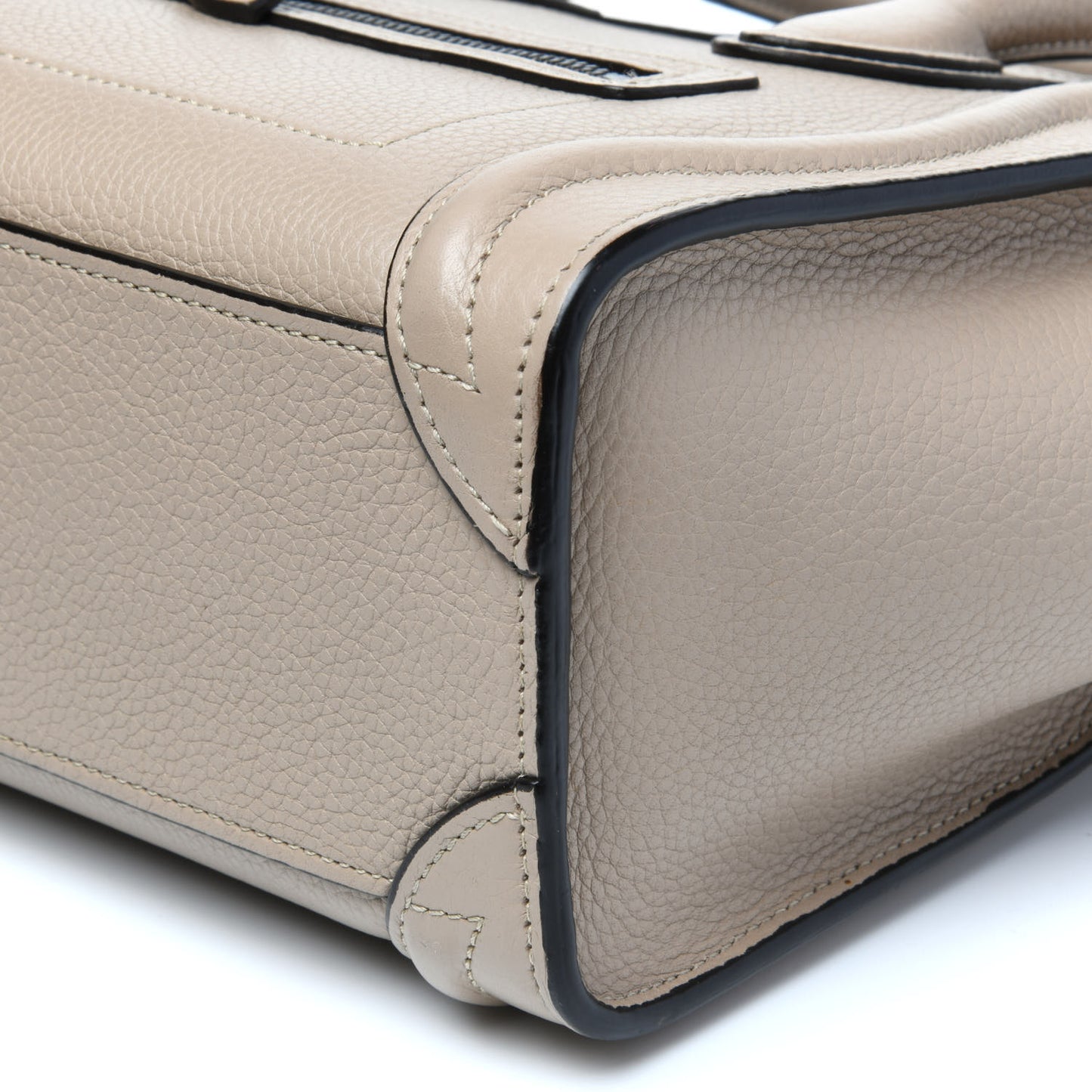 Drummed Calfskin Nano Luggage Dune